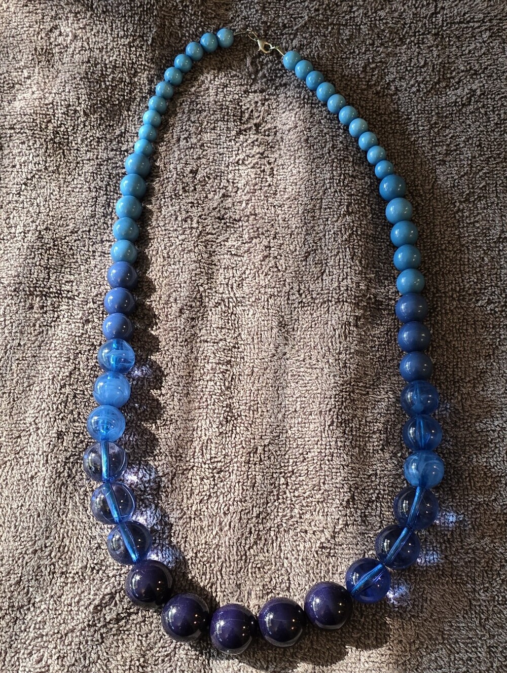 Blue Gradient Bead Necklace